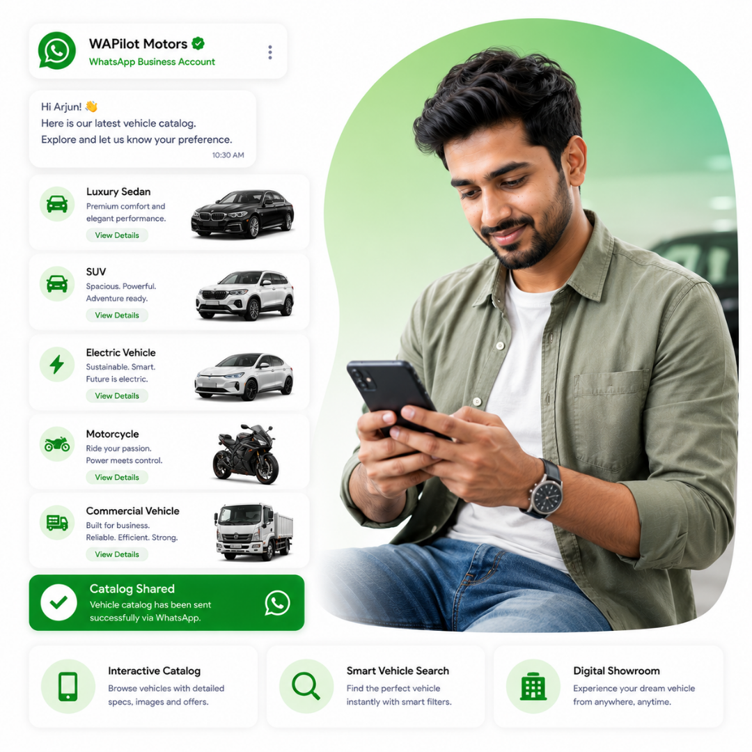 Interactive vehicle catalogs on WhatsApp