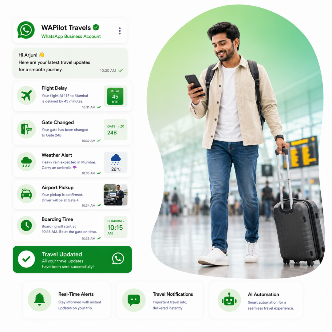 Live travel updates on WhatsApp