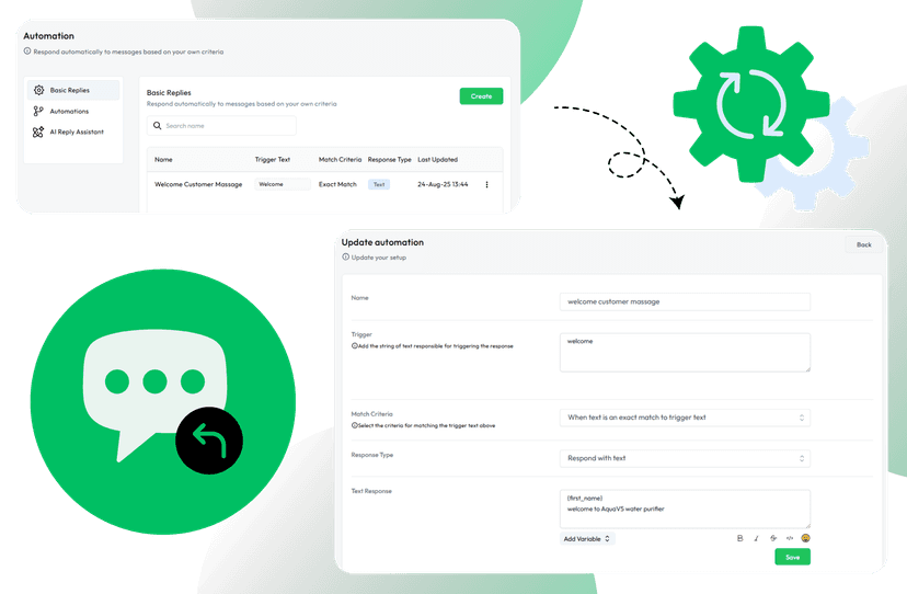 Auto Reply & Canned Responses showcase