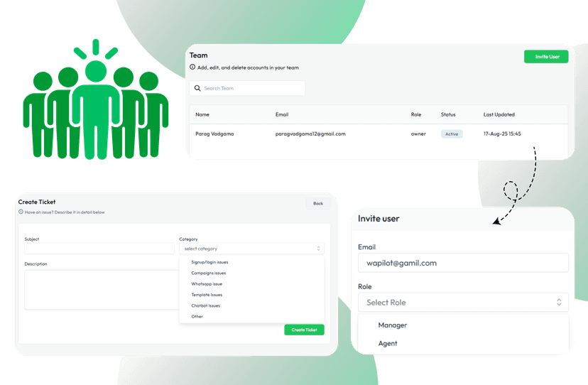 Ticket & Team Management showcase