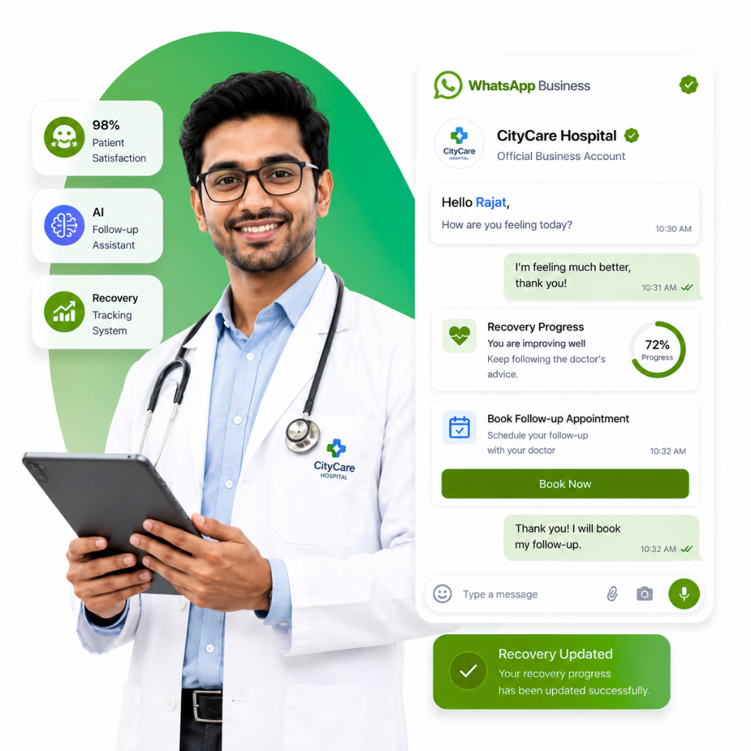 Patient follow-up automation on WhatsApp