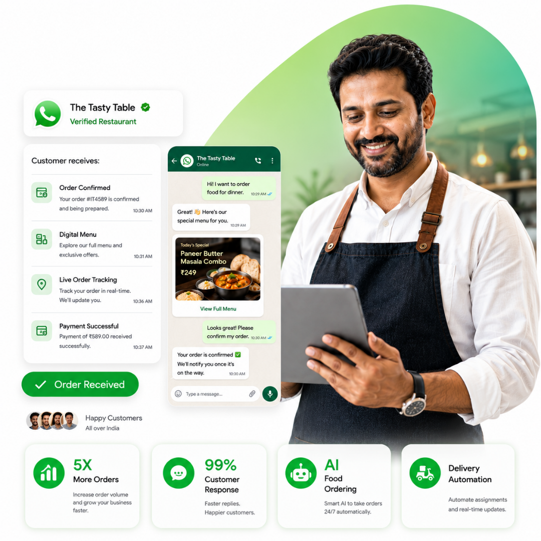 WhatsApp Business API for restaurants and food delivery businesses