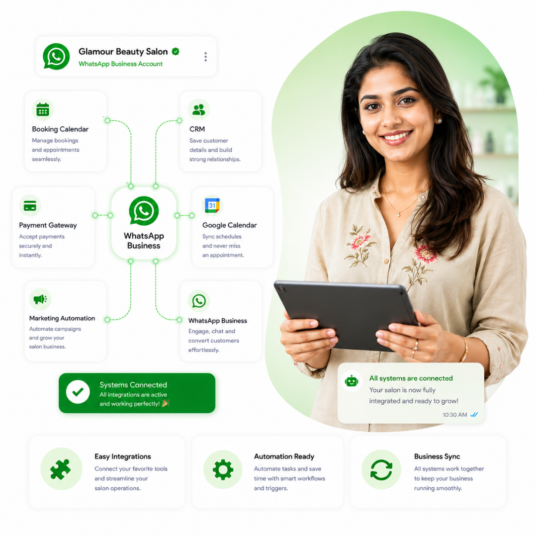 Salon software integrations with WAPilot