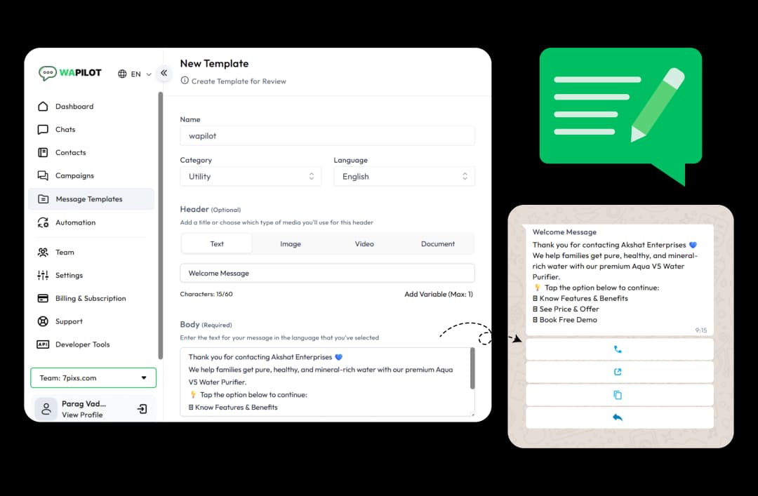 Message Templates