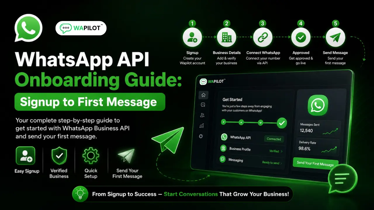 WhatsApp Business API onboarding guide from signup to first message